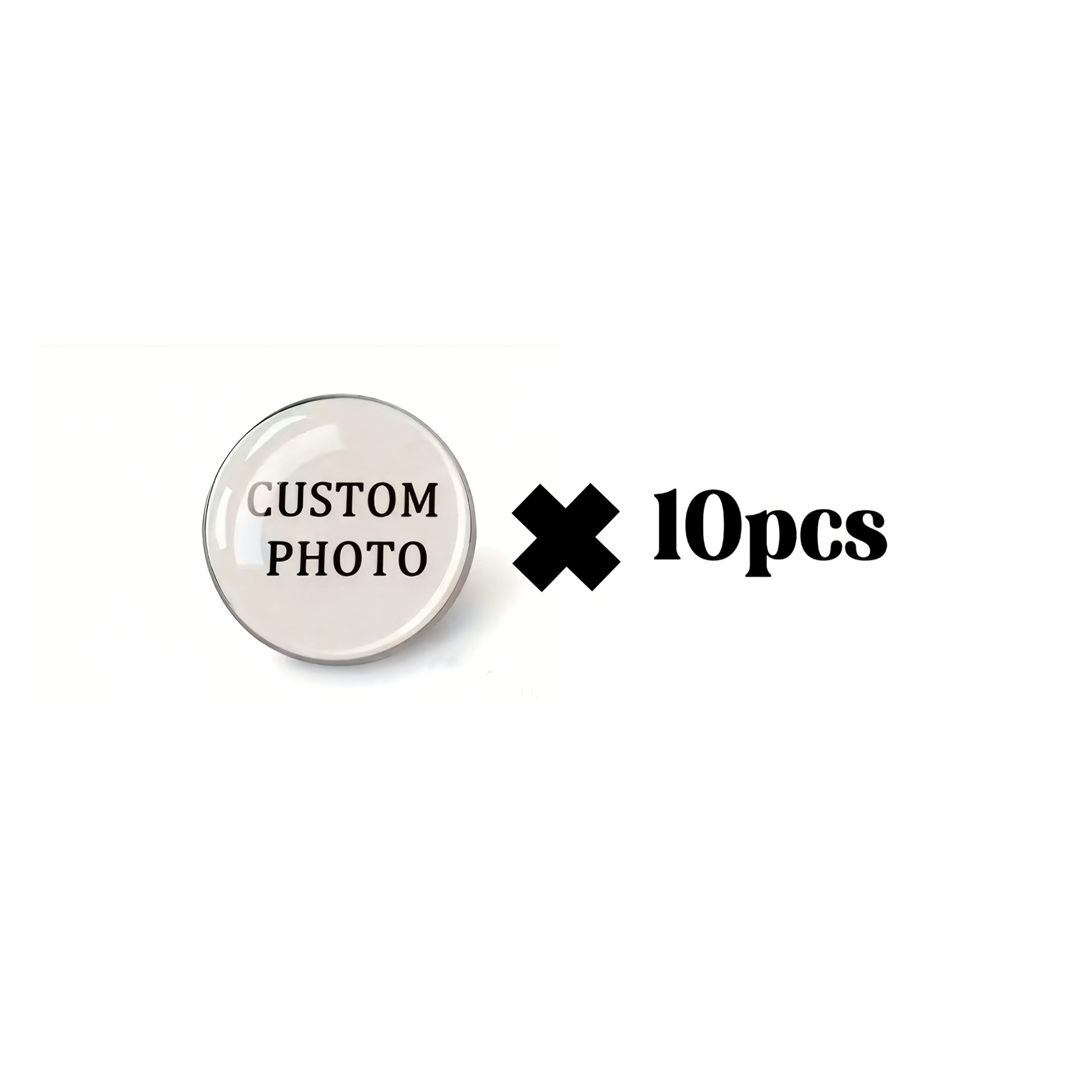 TEMU 10pcs Custom Badges, 2d Flat, Customizable Images, Logos, Family, Pet Photos Etc. Suitable For , Parties, Corporate Event Gifts, Corporate