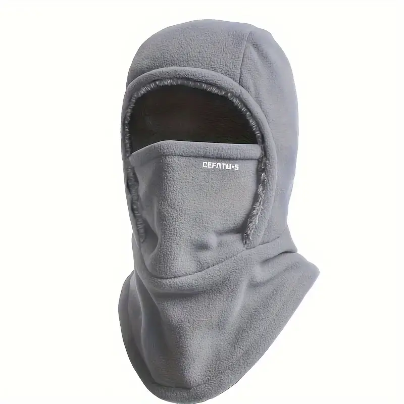 1pc winter windproof balaclava hat for men neck warmer with ear protection thickened polyester fiber outdoor headwear for cycling running skiing washable ideal for holiday gift Product details 3