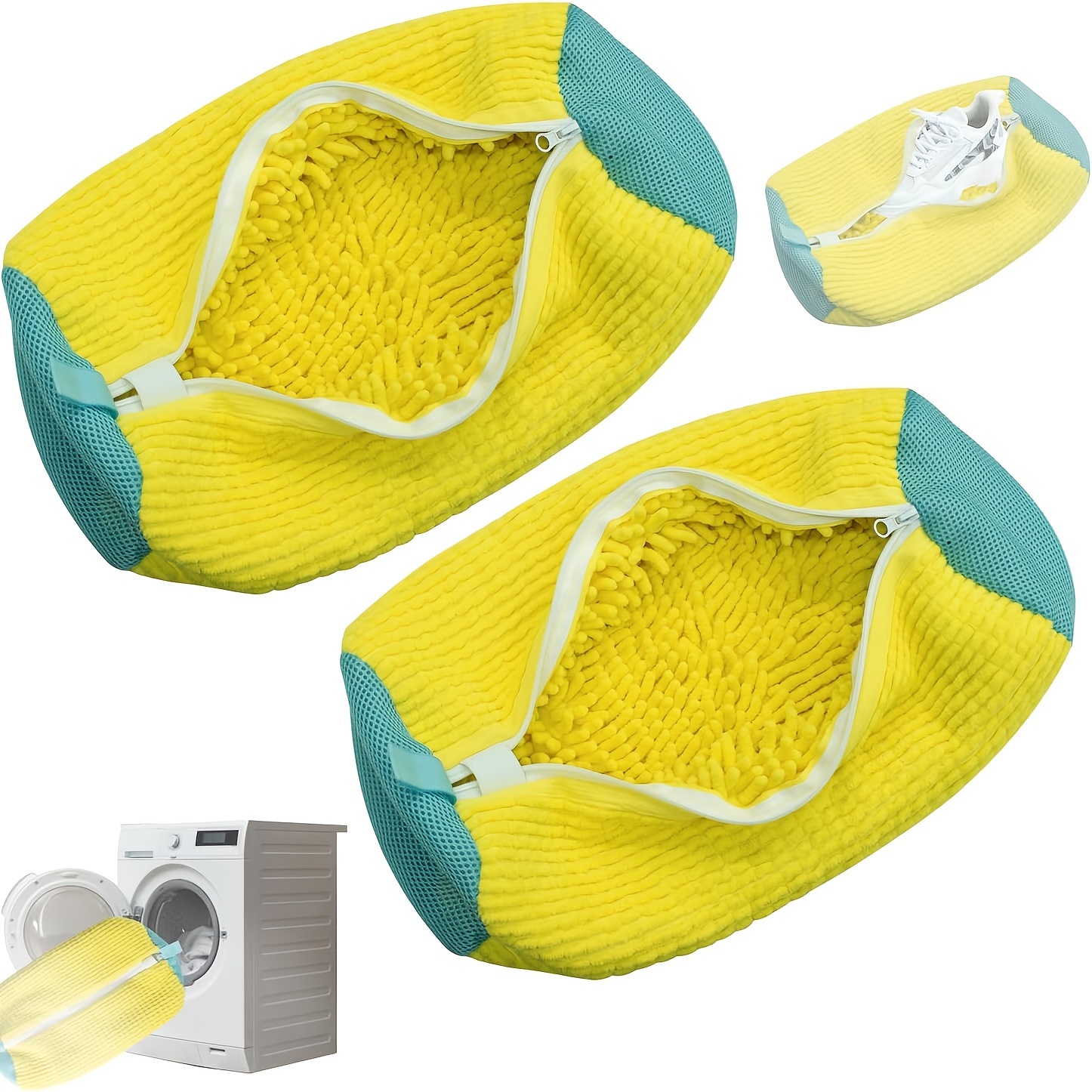 cross border spot washing machine lazy   artifact for home use shoe bag and shoes anti deformation polyester cylindrical wash care bag laundry bags details 7