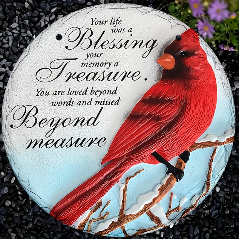 Art Deco Resin Memorial Plaque, Sympathy Gift Stone For Garden/lawn ...