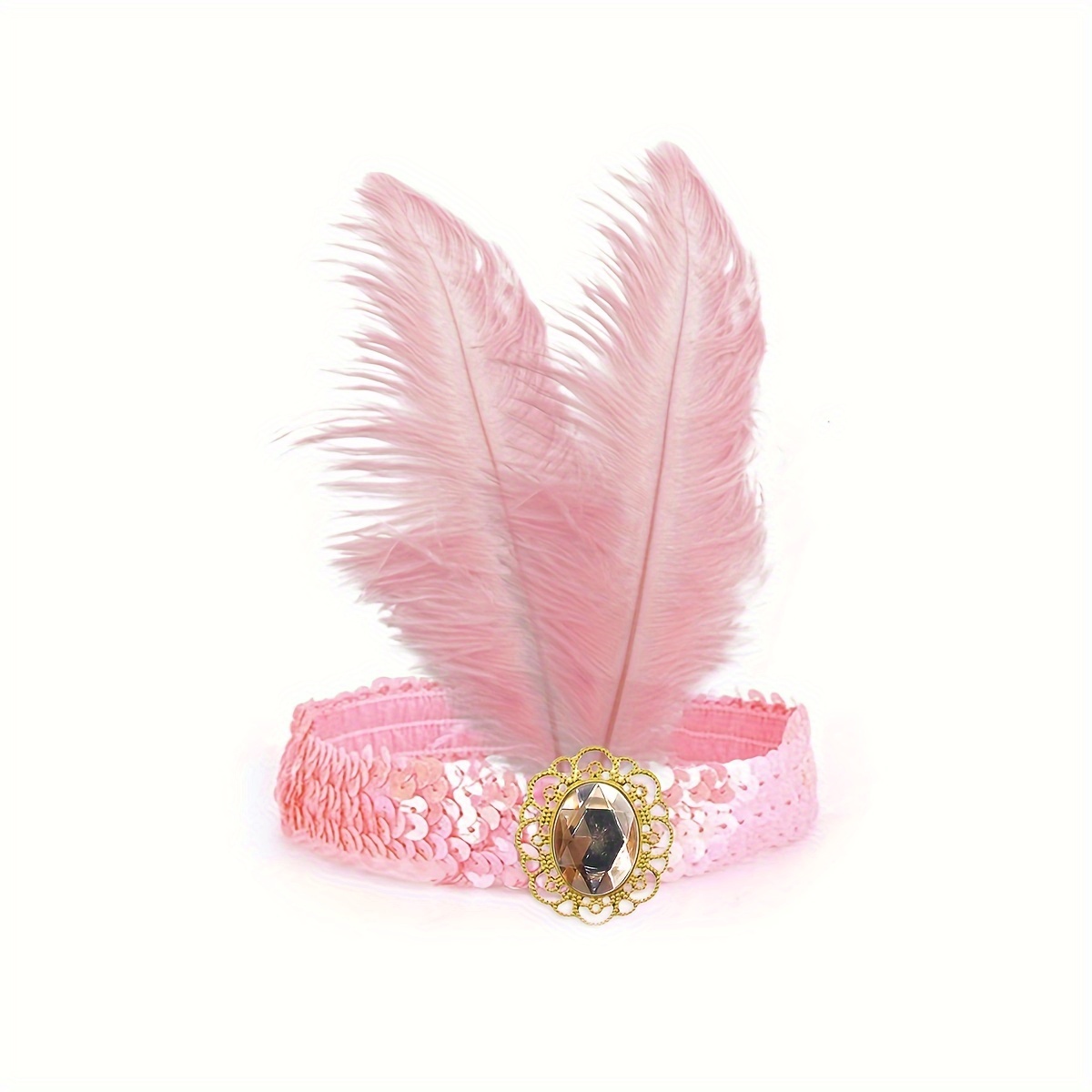 Pink Flapper Headband 1920s Flapper Costume Accessory