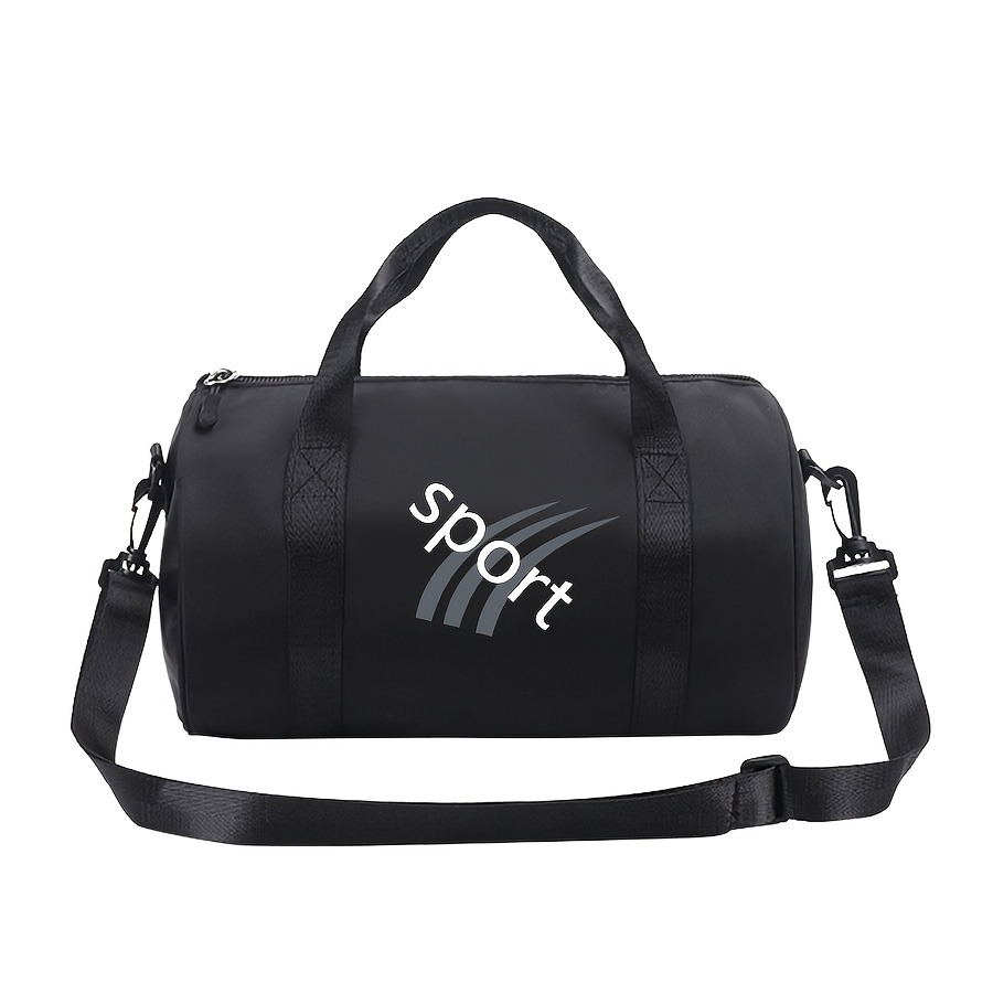 TEMU Sac de sport spacieux avec un design sportif, facile à transporter et pliable — des bretelles réglables et une fermeture éclair, parfait pour