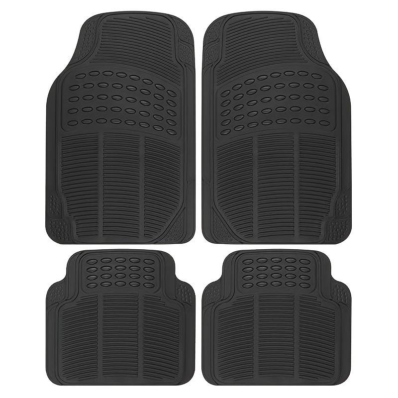 TEMU 4pcs Floor Mats Set - Anti-slip, Waterproof & Dustproof Pvc, Easy To Clean & Customizable