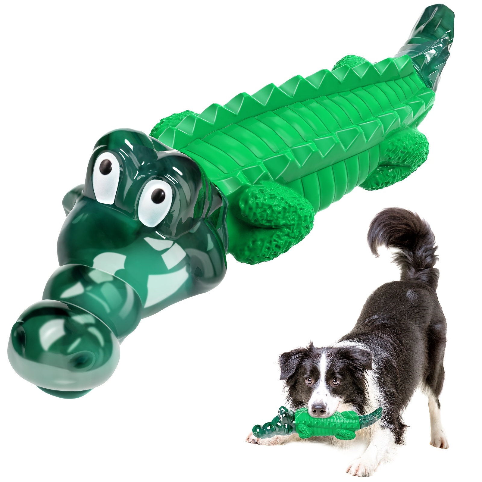 

1pc Cartoon Alligator Dog Chew Toy, Nylon Play Toy For All Breed Sizes, Heavy Duty Tough Dog Teeth Cleaning Toy