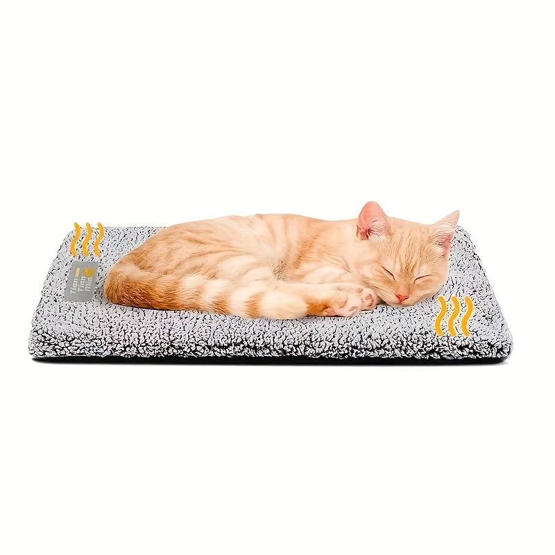 TEMU Super Soft Self Warming Bed, Thermal Dog Crate Bed Mat For Sleeping, Washable Anti-slip Pet Kennel Pad For Small Medium And Dogs Puppy Kitten