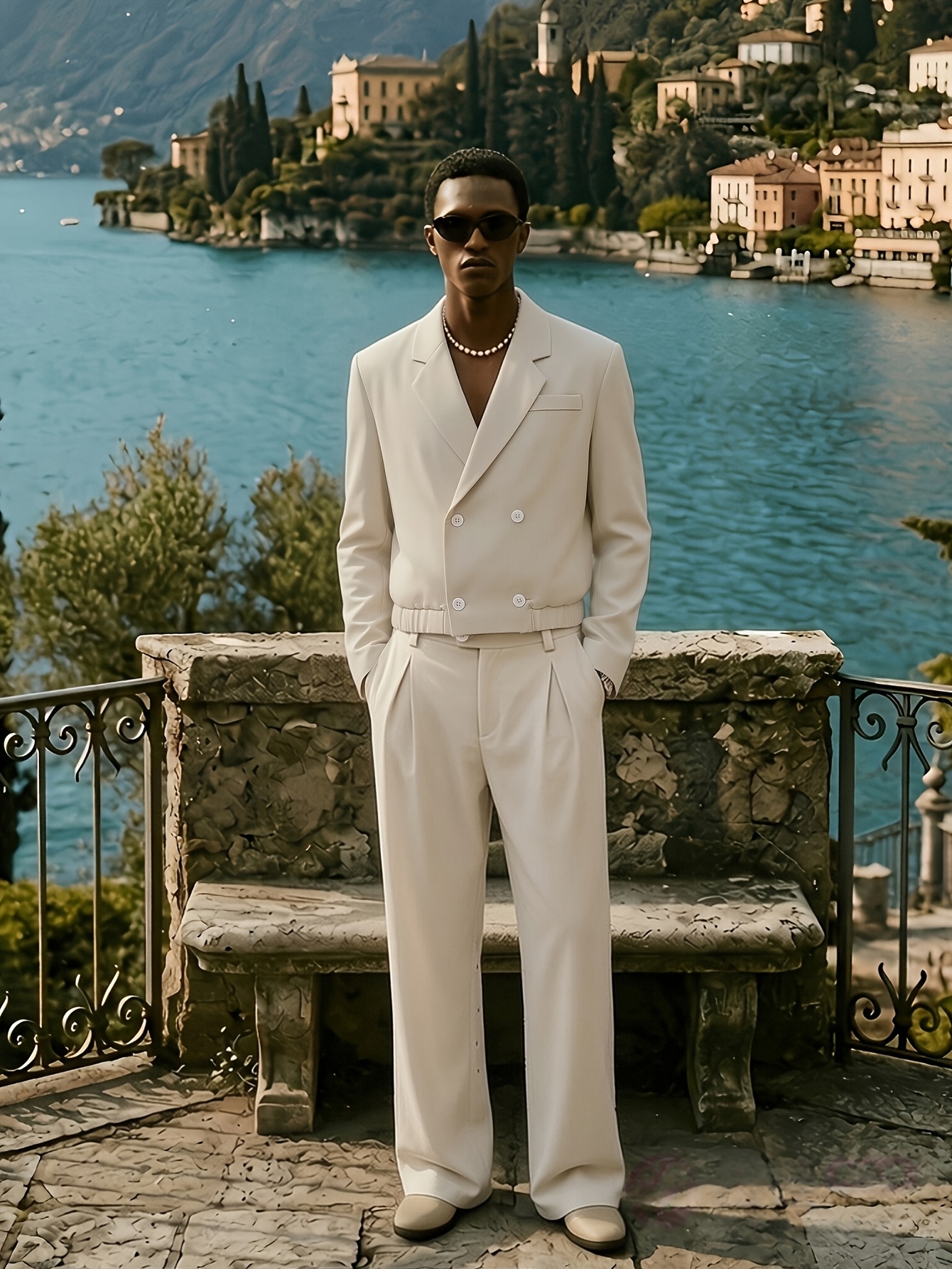 suits for men white sold on Temu United States