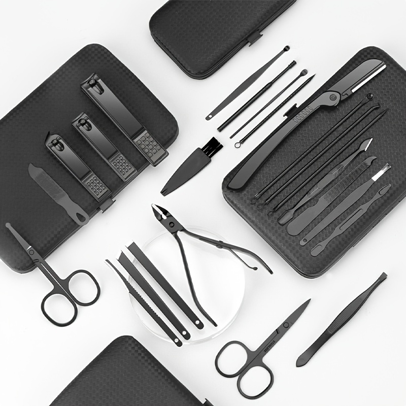 10/24pcs Nail Clippers Manicure Tool Set, with Portable Travel Case, Cuticle Nippers And Cutter Kit, Professional Nail Clippers Pedicure Kit, Grooming Kit for Travel