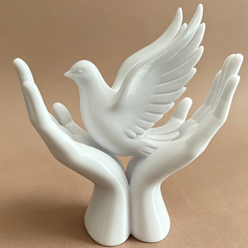 TEMU 1pc Mini Statue Ornament & Fridge Magnet Suitable For Indoor/outdoor Decoration, Plastic Figurine With Base For Bookshelf, Shelf Decor - Elegant