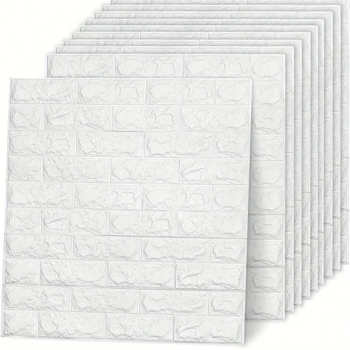 E-shop Stück 3D Schaumstoff Fliesen-Wandsticker – Selbstklebend, wasserfest, abziehbar & wiederverwendbare PVC-Marmor-Textur Tapete für Schlafzimmer,
