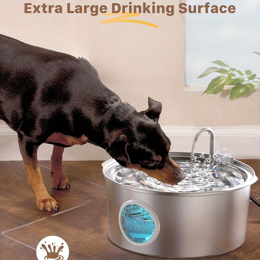 Ultimate 1.85gal Large Capacity Smart 304 Stainless Steel Dog Water Fountain - Automatic Pet Water Dispenser with Window, USB-Powered, No 5V 1A Plug, Replace Filter Chip & Clean Pump Monthly, Durable & Easy-Clean Design for Dogs & Cats, Dog Water Fountain, Cat Water Fountain, Modern Pet Accessory, Easyclean Material, Without Battery, Water Bowl for Dogs, Cat Fountain, Dog Water Dispenser, Cat Fountain Water 22 1.85gal Large Capacity Smart 304 Stainless Steel Dog Water Fountain - Automatic Pet Water Dispenser with Window, USB-Powered, No 5V 1A Plug, Replace Filter Chip & Clean Pump Monthly, Durable & Easy-Clean Design for Dogs & Cats, Dog Water Fountain, Cat Water Fountain, Modern Pet Accessory, Easyclean Material, Without Battery, Water Bowl for Dogs, Cat Fountain, Dog Water Dispenser, Cat Fountain Water