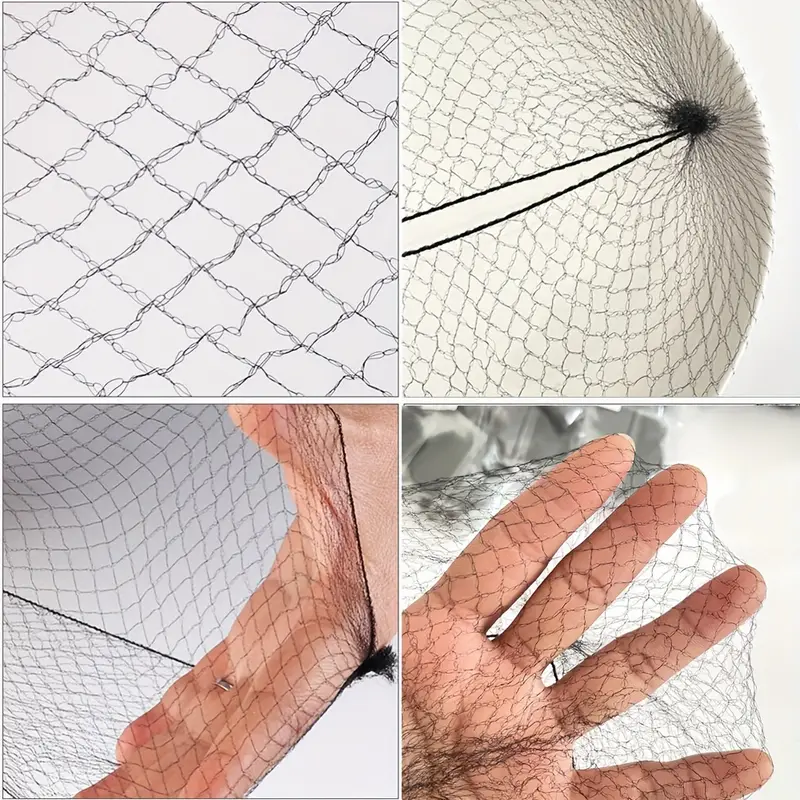 25 штук невидимых нейлоновых сеток для волос, одноразовые крышки для балетных пучков с сеткой 5 мм, в assorted colors, детали 4