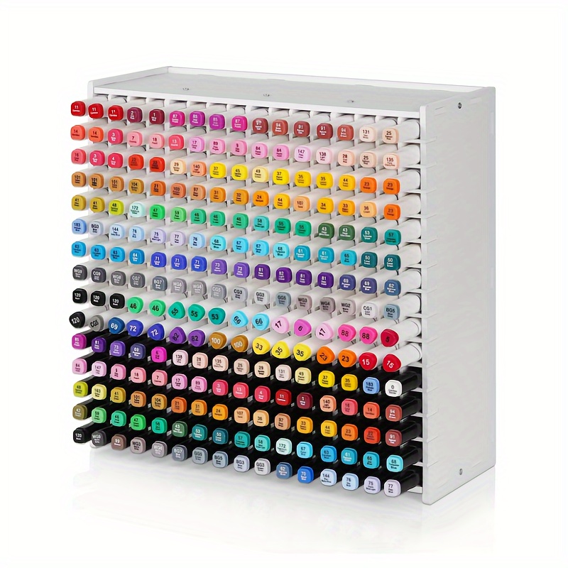 

Organisateur de Bureau à 240 Emplacements - Porte-Stylos Multifonctionnel & Étagère de Rangement pour , Panier en Plastique Blanc pour Fournitures d'Art, Stylos, Peintures, Crayons de Couleur