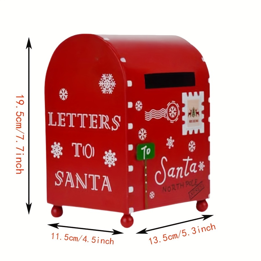 A Small Mailbox Decorated With Christmas Ornaments, Easy To Collect In