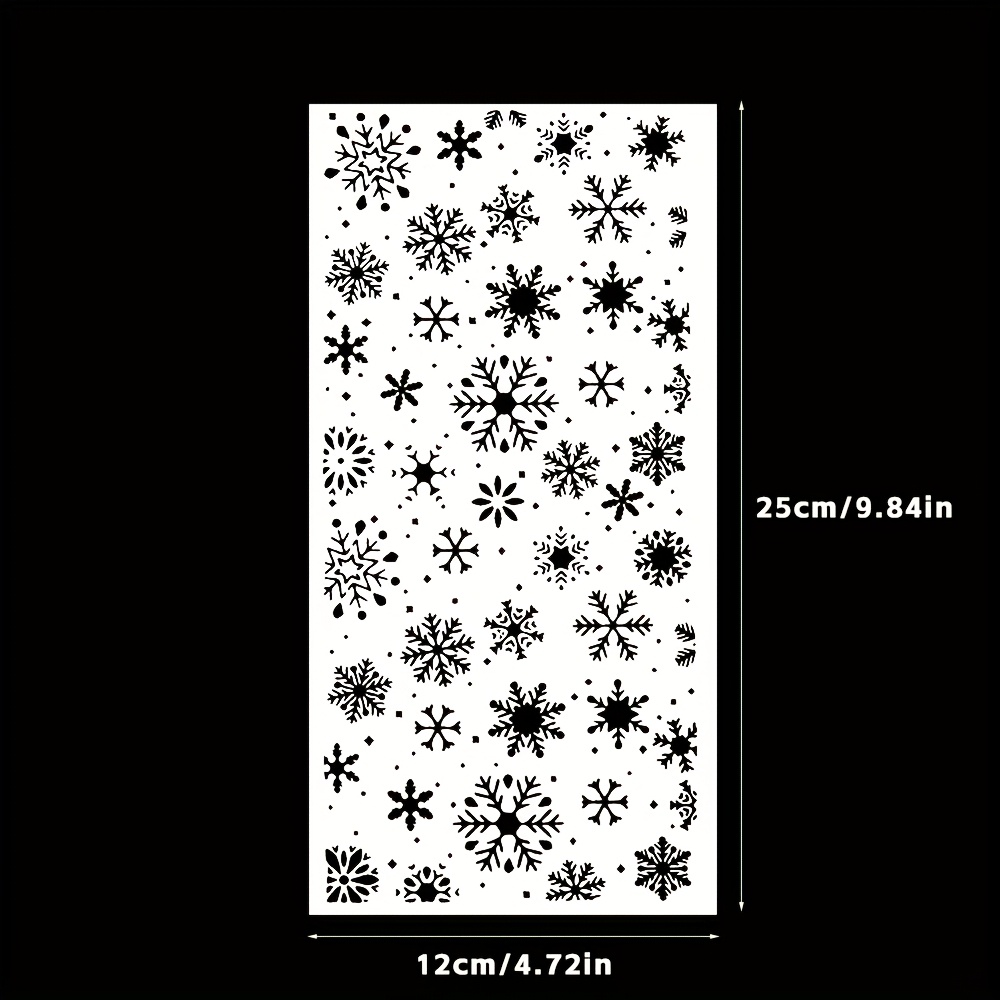 TEMU 1pc Beautiful Designs Featuring A Snowflake Theme, Including Hollow Painting Templates And Creation Stencils, Perfect For Reusable Graffiti Art