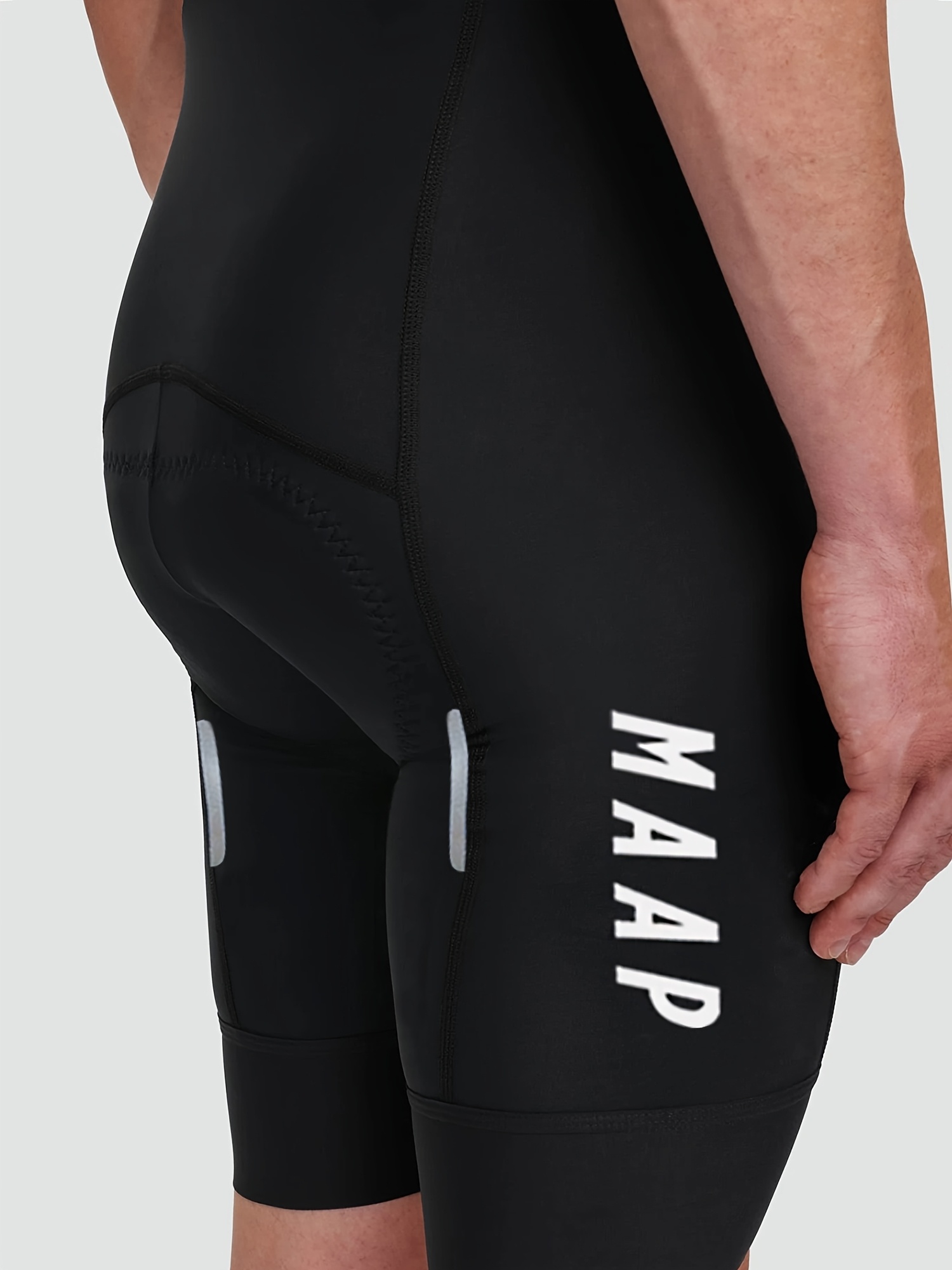 mens   bike riding shorts with suspender shorts breathable high elastic suspender riding shorts with 10cm anti slip tape high density cushion seamless