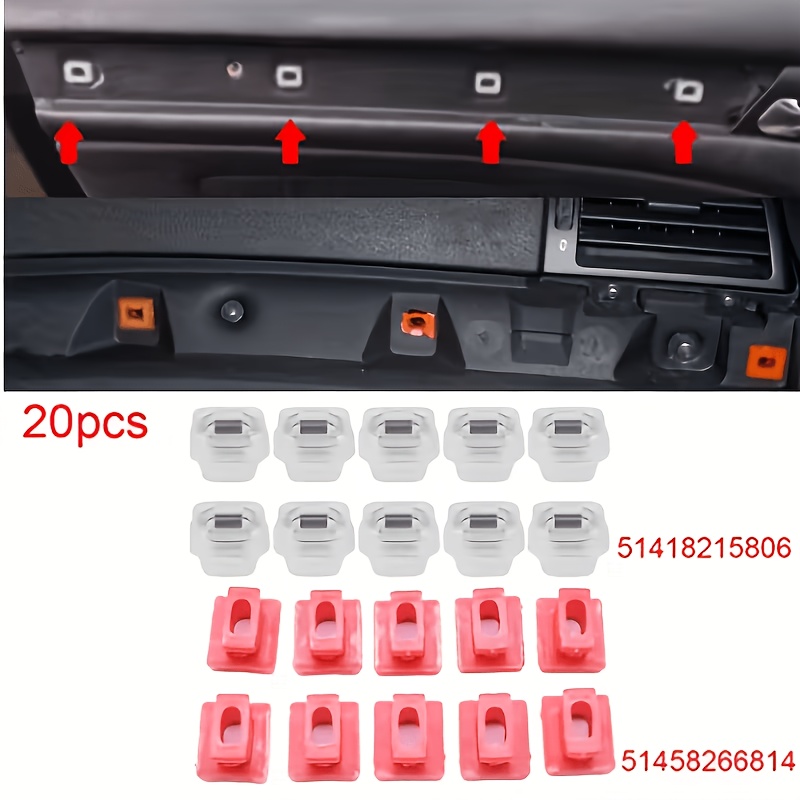 TEMU Jeu de 20 clips de fixation de garnitures intérieures, conçus un kit de réparation de remplacement OEM pour fixer les garnitures de panneaux,