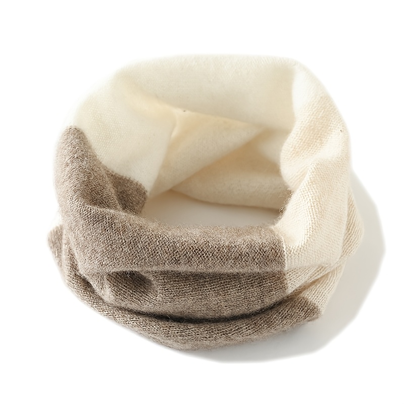 Cashmere Neck Scarf Warm -block Women's Neck Ring Scarf Three-color Men's Wool Neck Gaiter Cold Protection Neck Shield Faux Collar All-match Accessory