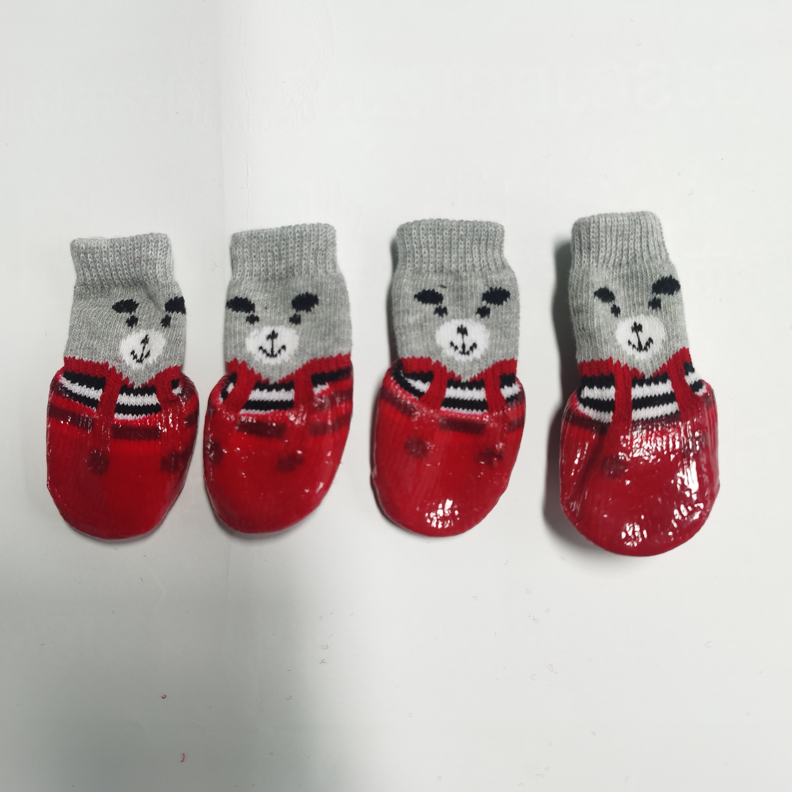 4PCS Dog Anti Slip Socks Cute Puppy Soft Dog Socks Cat Knits Pet Supplies