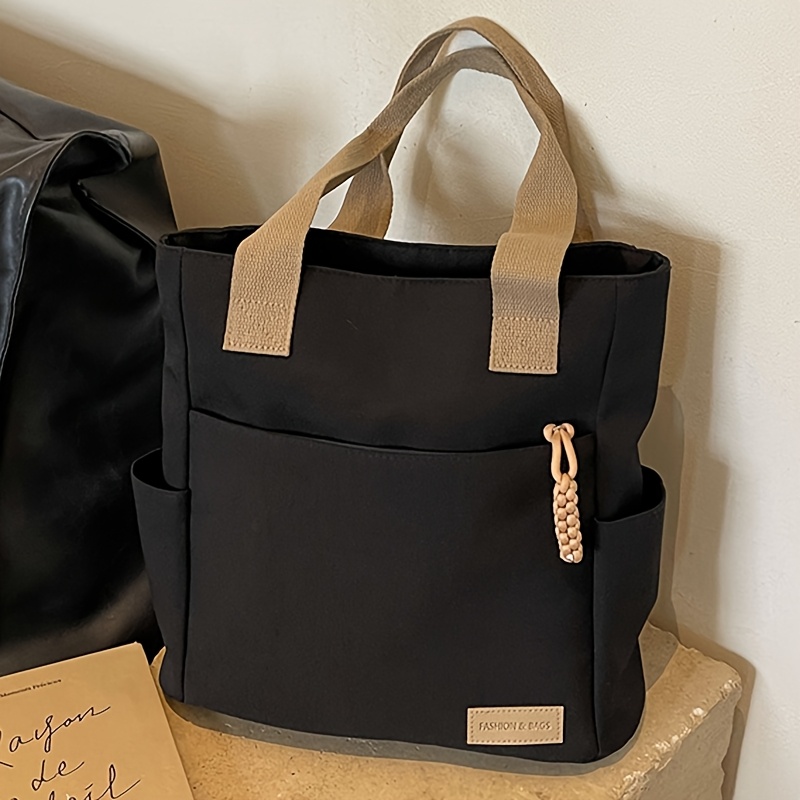 Image of Lightweight Casual Versatile Large Capacity Handbag, Multi-pocket Multifunctional, Fashionable Bag, Suitable For Daily Commuting, Shopping, Travel, Student Class