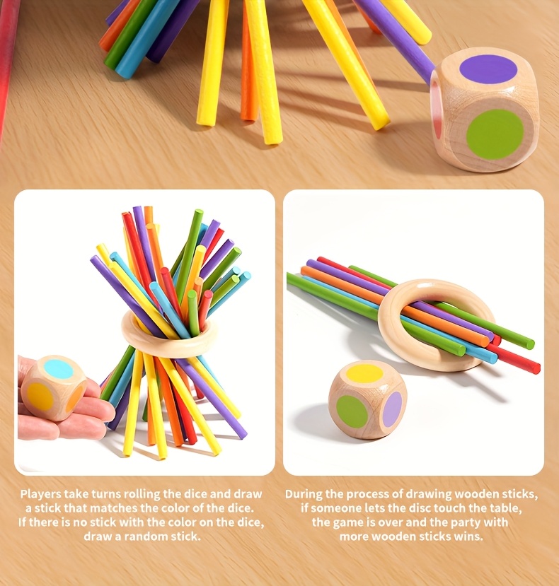 Jeu de société interactif parent-enfant en bois ! Un jeu Slapjack 3-en-1 avec lancer de dés pour améliorer la concentration et l'équilibre, offrant plusieurs modes de jeu. Essentiel pour des moments familiaux de qualité, stimulant la cognition et les compétences de réflexion. Idéal pour les bas de Noël, cadeaux de Noël