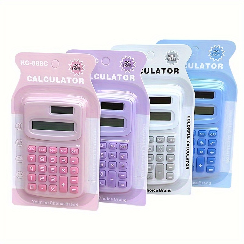 Calcolatrice Da Tavolo 1pc Piccola Mini Calcolatrice Semplice Per Aula  Carina Per Bambini Senza Batteria