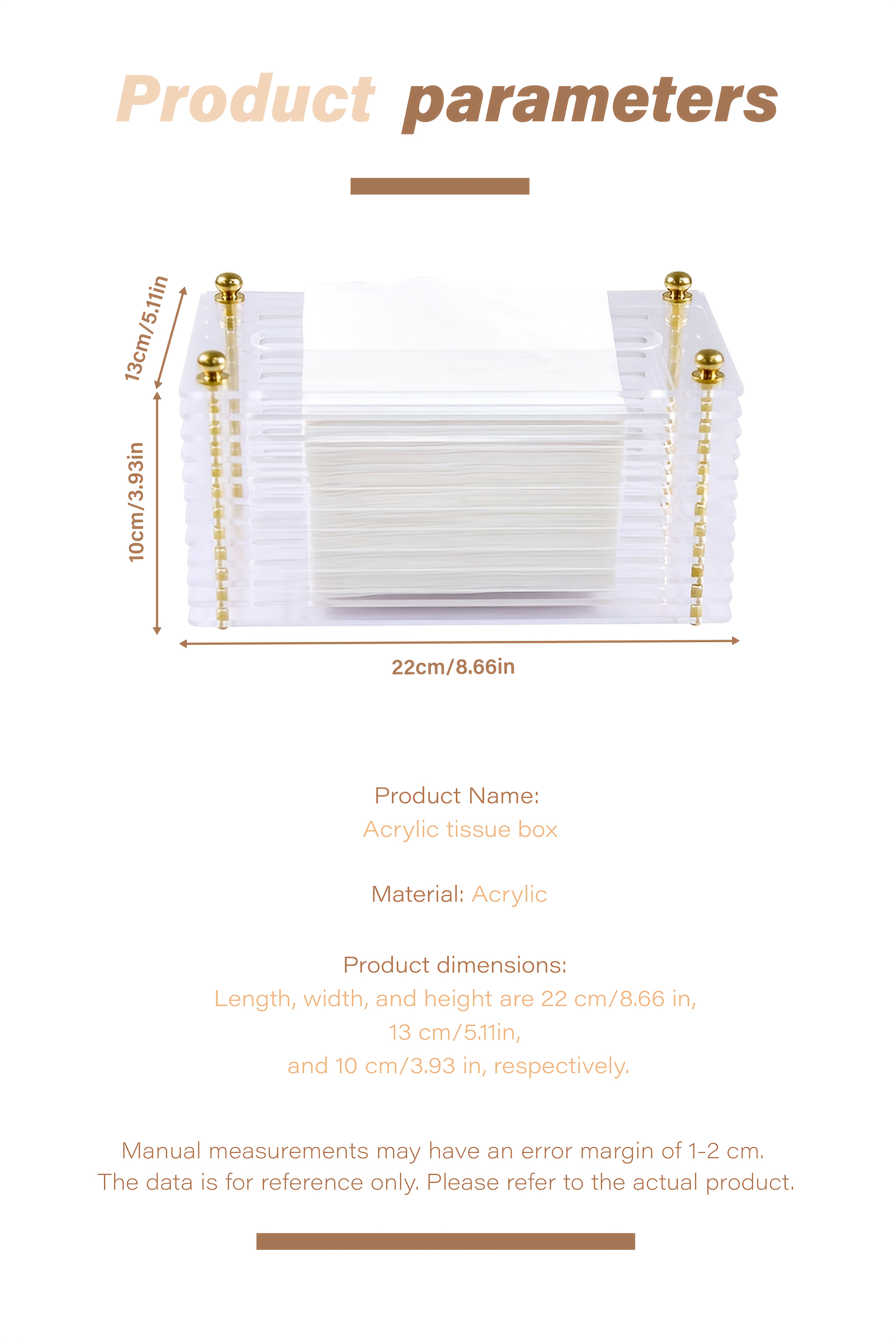 square clear acrylic tissue box box covers rectangular bathroom facial napkin box holders table clear dryer sheet dispenser for bathroom kitchen and cars Product details 4