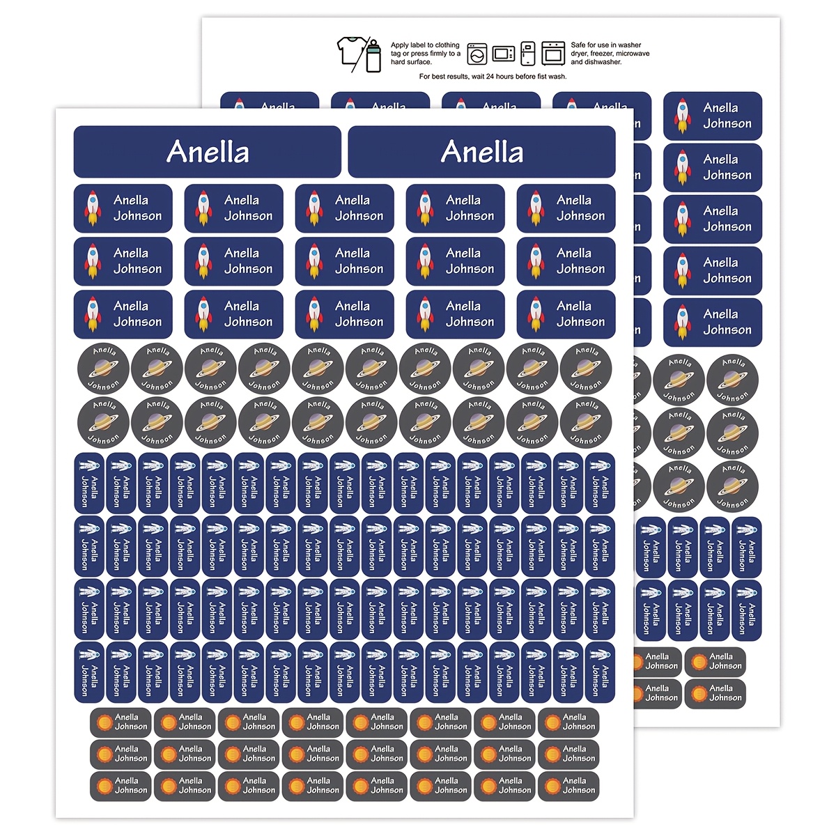 Image of 234pcs Personalized Color Custom Name Tags Stickers, Personalized Stickers, Name Stickers, Custom Water Bottle Stickers, Customizable Birthday Gifts, Stationery Stickers.
