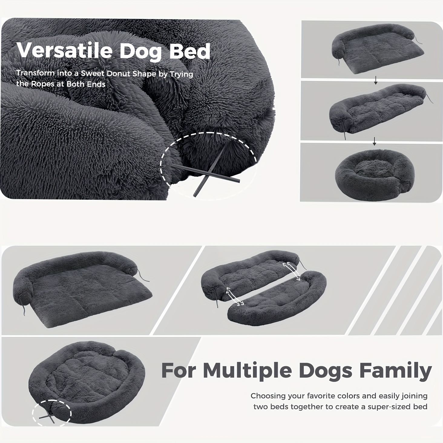 1pc pet sofa protective plush dog cushion sofa cat and dog sofa bed with soft neck cushion dual purpose pet bed dog sofa bed dog sofa cushion universal for   suitable for large medium and small cats and dogs Product details 7
