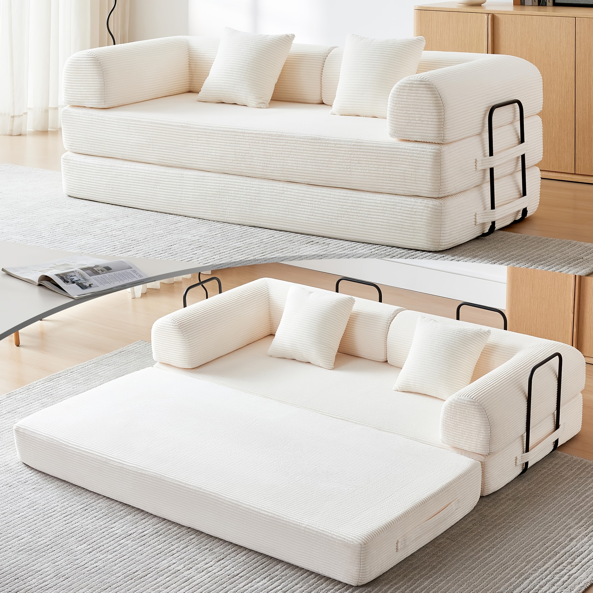 folding sofa bed sold on Temu Canada