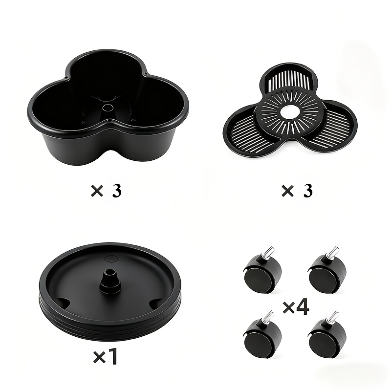 TEMU 11pcs Automatic Self-watering Planter Set, Stackable Hanging Pots, Suitable For Indoor Outdoor Gardens And , For Planting Strawberries,