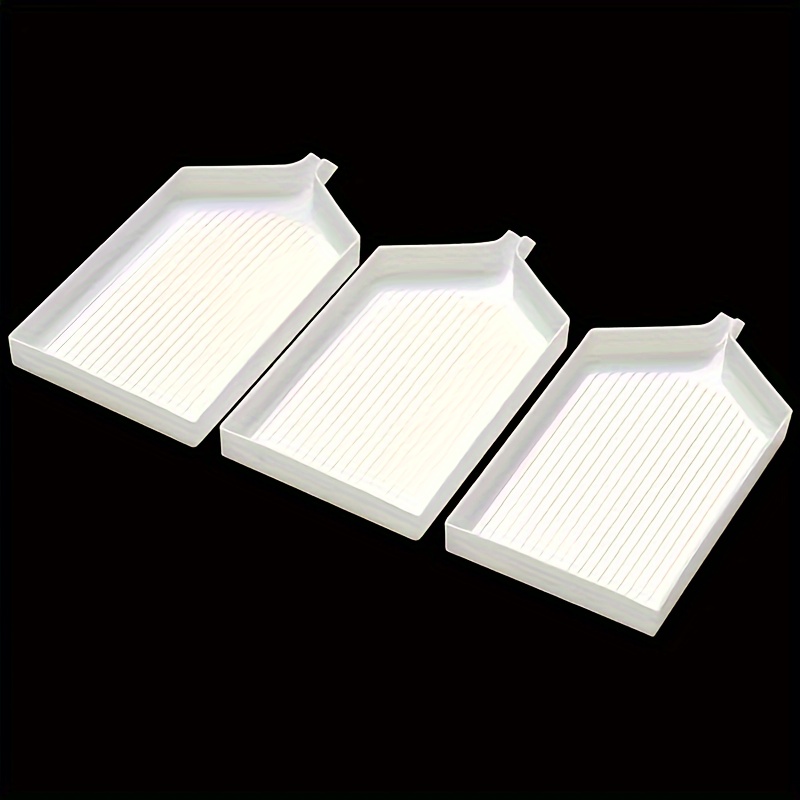 3pcs Large 5d Diy Painting Trays, Plastic Craft Accessories & Tools Kit, 8.5x16.6cm (3.3x6.5 Inches),beading Storage,beading Making