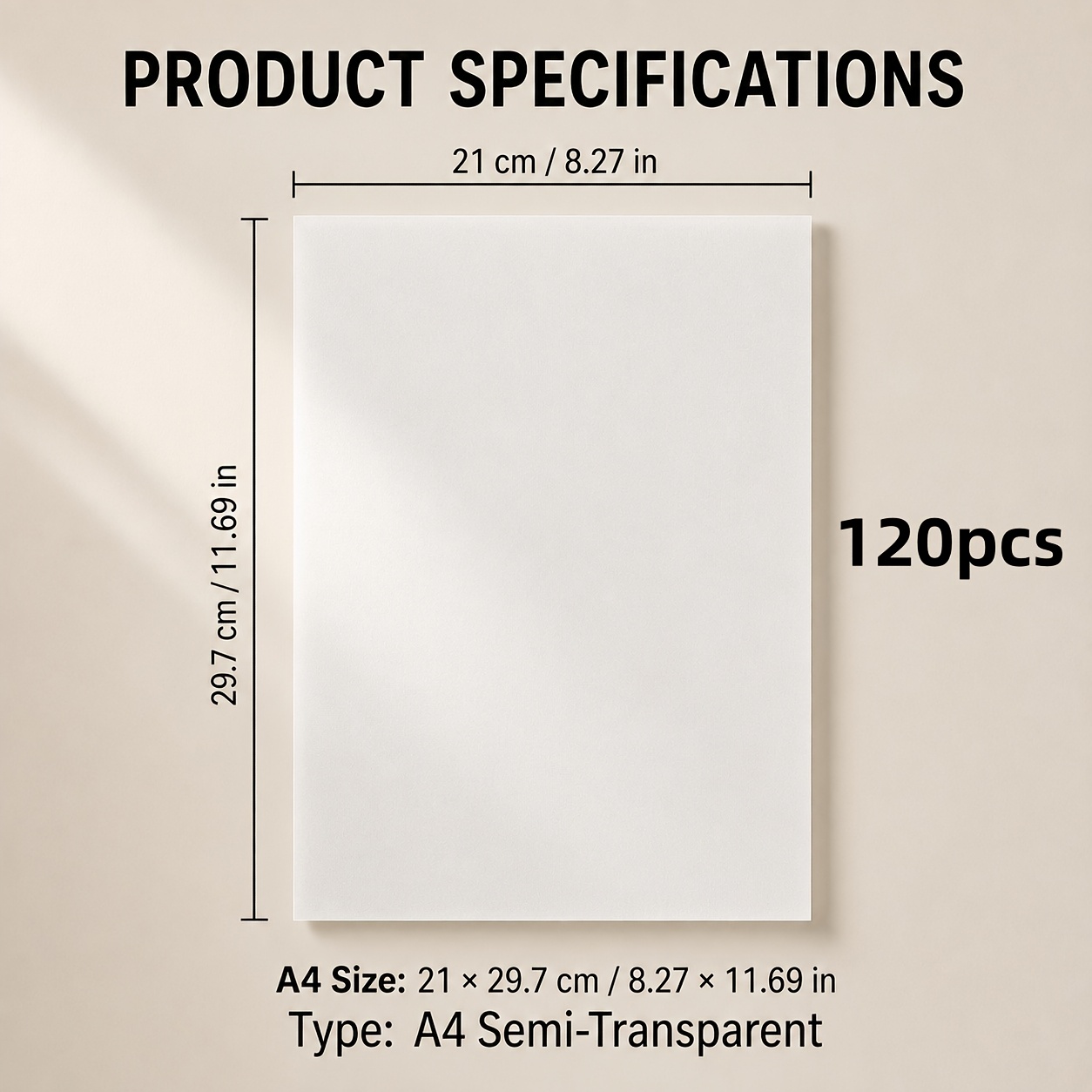 TEMU 120 Sheets Tracing Paper, Multipurpose Transparent Paper For Tracing, Drawing, Calligraphy, Writing, Sketching, Crafts, Art & Projects, School
