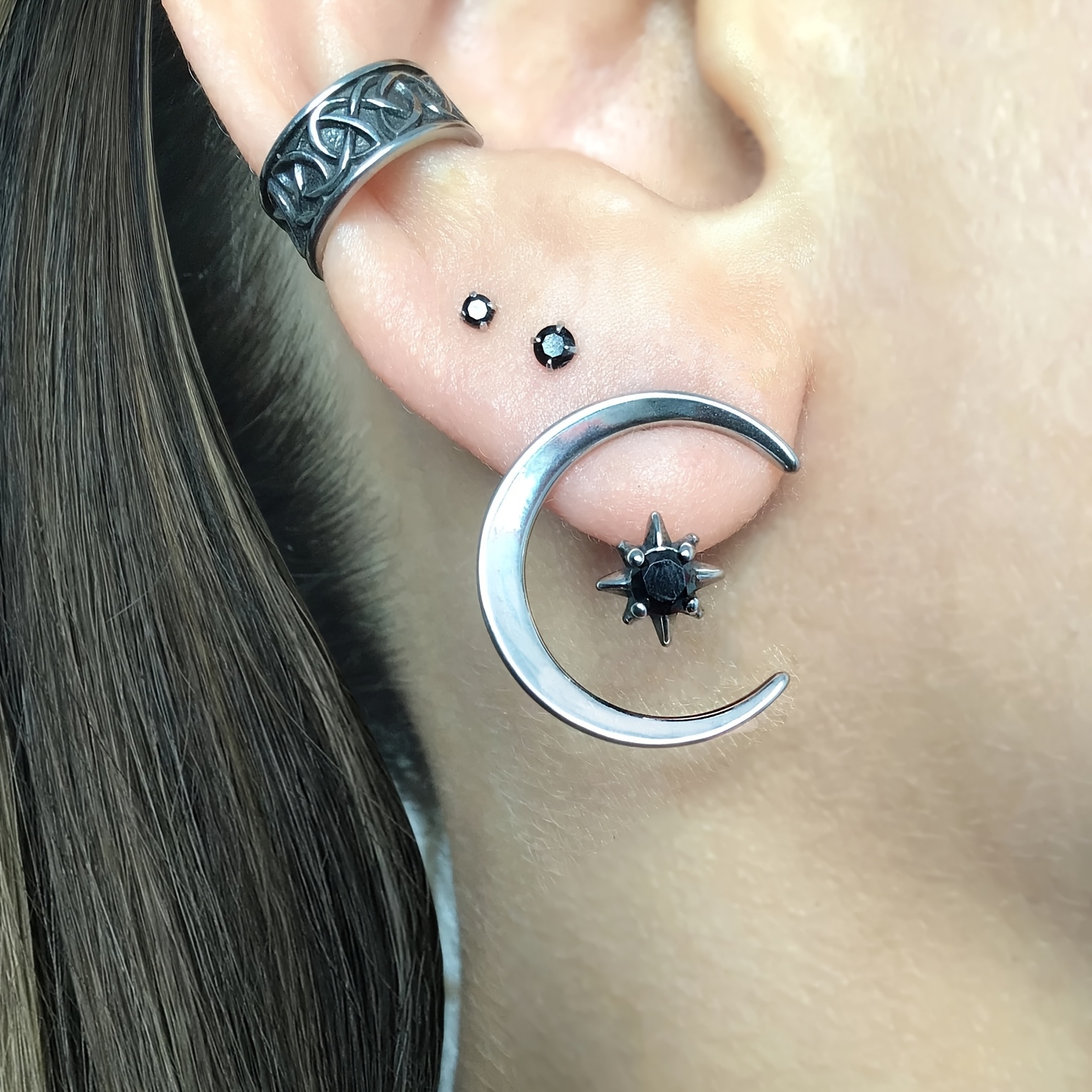 TEMU 2pcs Fashion Earrings, Vintage Earrings, Boho Earrings, Moon Earrings, Star Earrings, Fashion Jewelry, Halloween Jewelry, Christmas Jewelry,