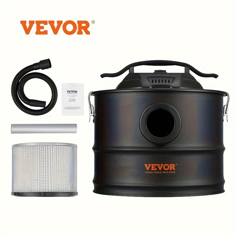 TEMU Vevor Ash , 4 Gallon 1200w Suction, 47.2 In Hose, For Fireplaces, Log , , Pellet , Wood , Ovens,