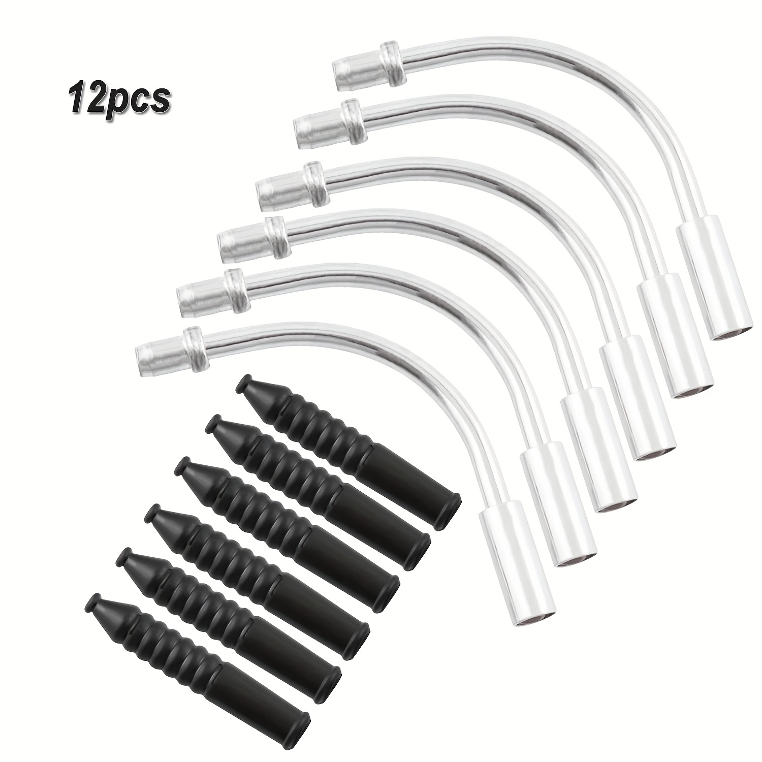 4/12pcs Bicycle Elbow Set, Suitable For Mountain Bikes, Folding Bikes, Etc., Bicycle Cable Elbow, Mountain Bike Cable Guide Hose For Folding Bikes, Bicycle Brake Parts And Accessories