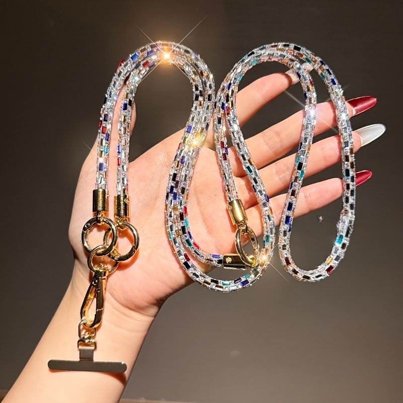 TEMU -one Crossbody, Wrist-worn, And Neck-hanging Phone Lanyard For Women; Compatible With Phone Cases; Long Strap
