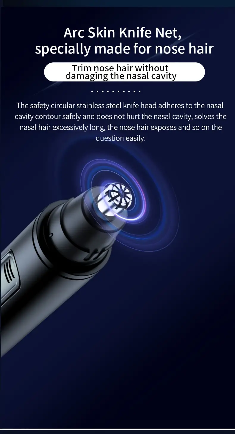rechargeable electric nose hair trimmer for men women   quiet with led display     grooming and gift ideas birthday holidays Product details 6