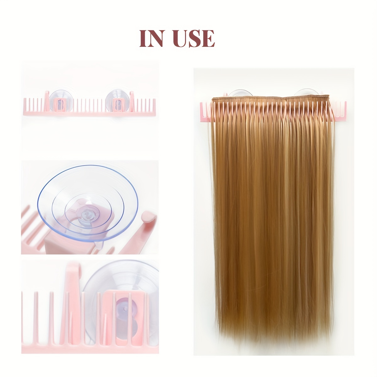 Image of Professional Hair Extension Holder Tool - Grip Extra Wide Wefts, Halos, Hand-tied & Beaded Wefts, Unisex Design For , Coloring, Styling & Storage