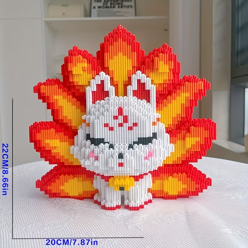 Fox Building Blocks Toy Decorative Ornament Halloween Christmas Gift