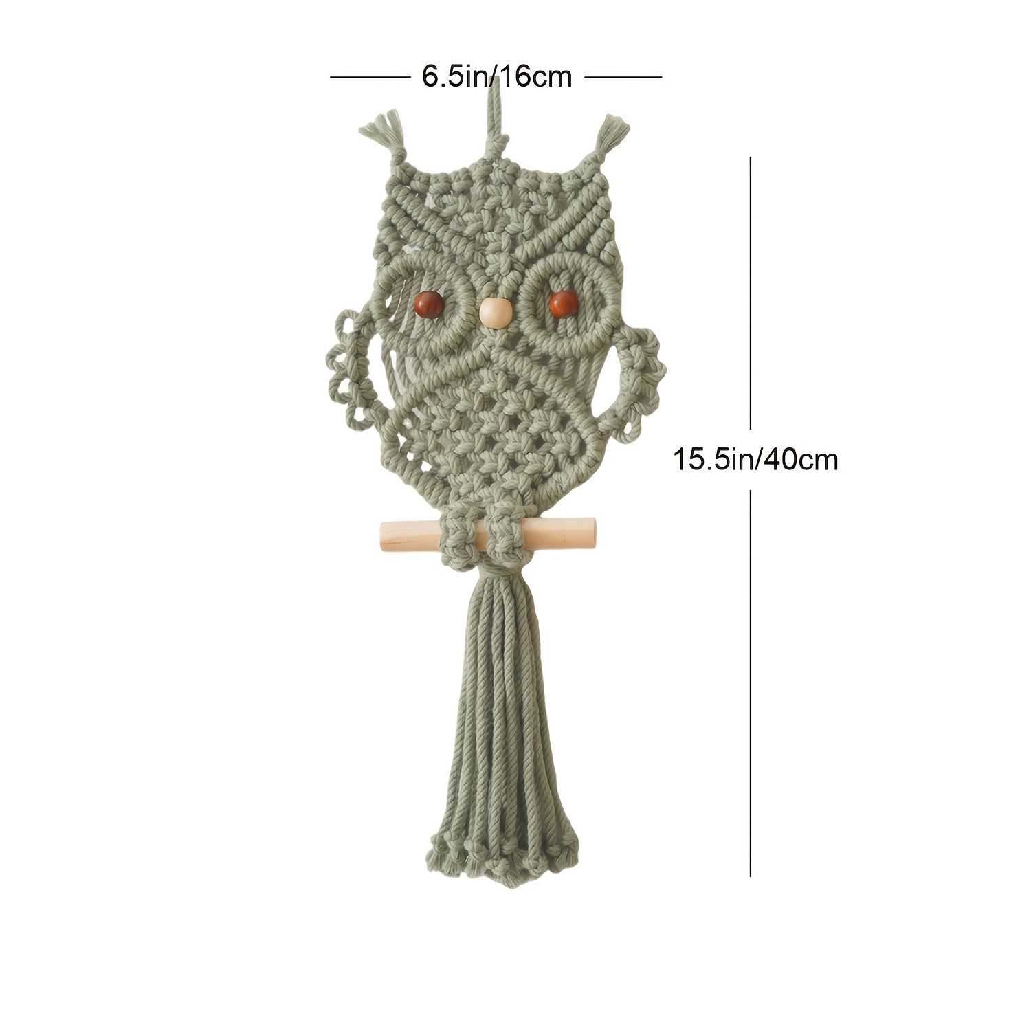 1pc Macrame Wall Hanging Bohemian Style Wall Decor Tapestry Creative Handcraft Weaving Animal Shaped Owl Wall Hanging