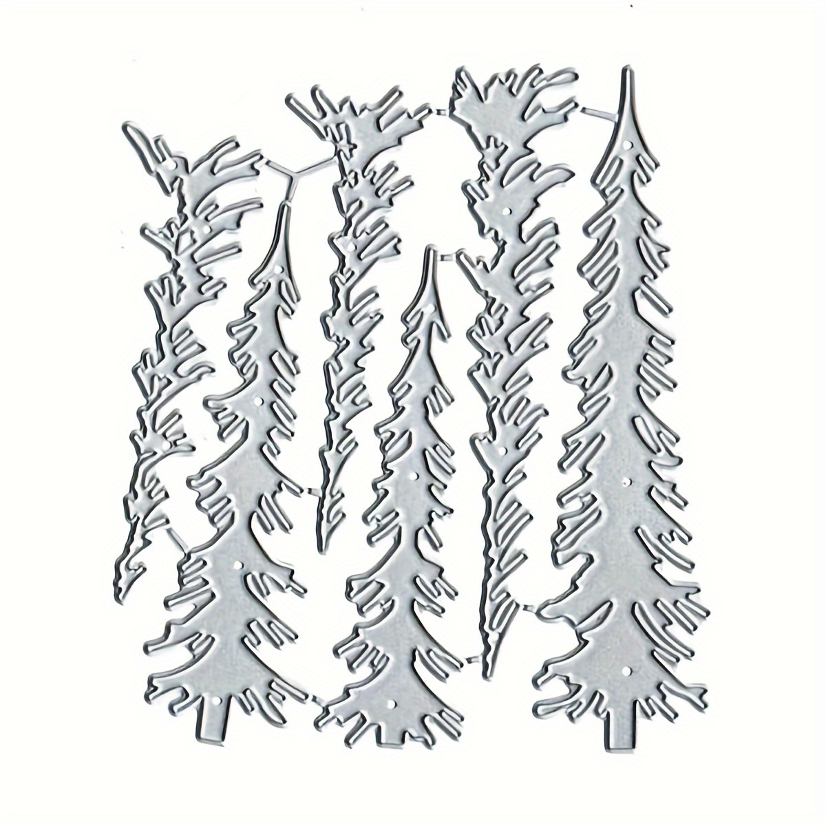 

1pc Silvery Christmas Tree Metal Die Cuts Narrow Pine Trees Cutting Dies Tree Embossing Stencil Template For Card Making Diy Scrapbooking Paper Craft Album Stamps Decor Scrapbooking Die-cuts