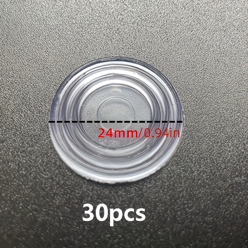 Image of 30pcs Transparent Pvc Non-slip Suction Cup Pads - Durable Round Furniture Feet Pads For Securing Glass In Living Rooms And Offices