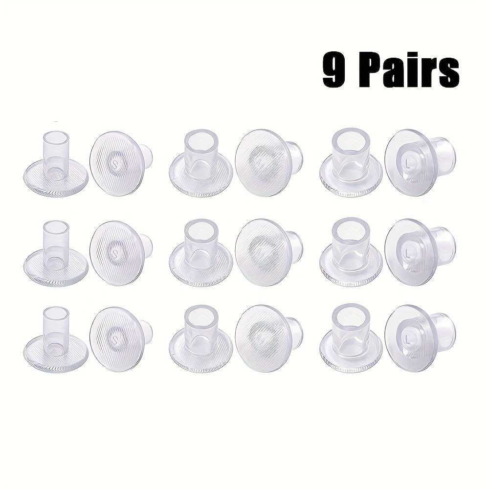 18pcs/9Pairs Transparent High Heel Shoe Protectors, 3 Sizes Soft Heel Covers for * Grass * Floor Non-Slip Heel Repair Caps for Women Wedding Shoes to Prevent * Grass Protectors