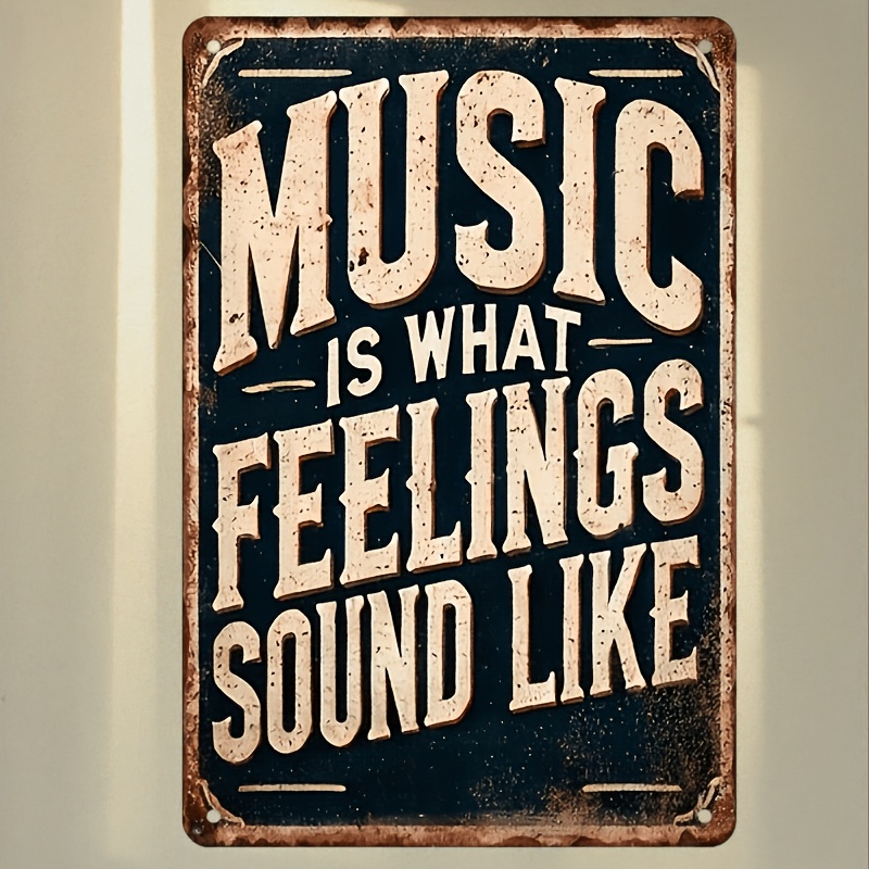 TEMU 2d Flat Theme Decorative Wooden Sign, Rustic Style Wall Wood Ornament, Printed With Slogan Of Emotion, Sturdy And Durable For Hanging, Suitable
