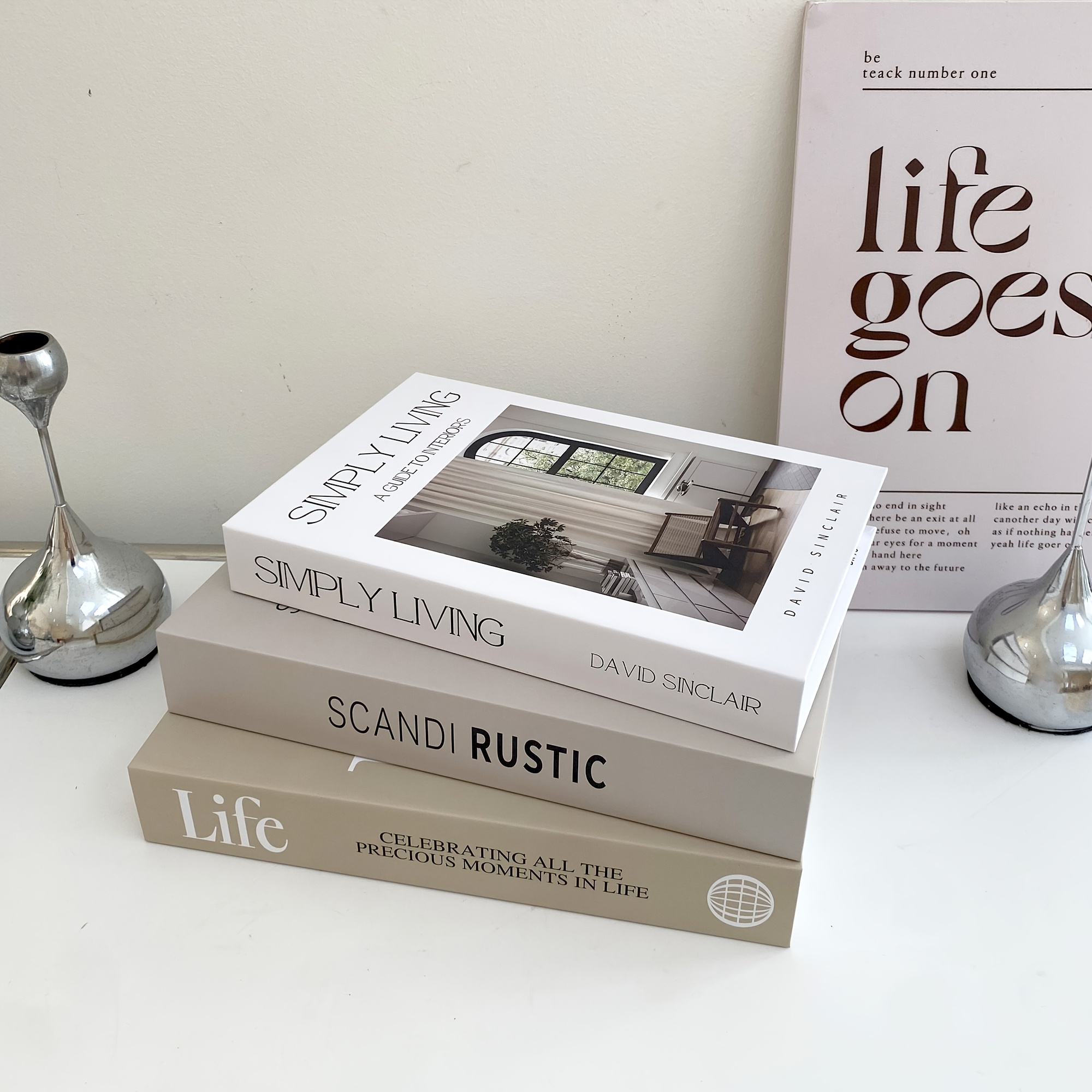 Image of 3pcs Realistic Fake Books For - Open-end Unfinished Paper Decorations Suitable For Shelf, Tabletop, Photography Props - Book Ornaments