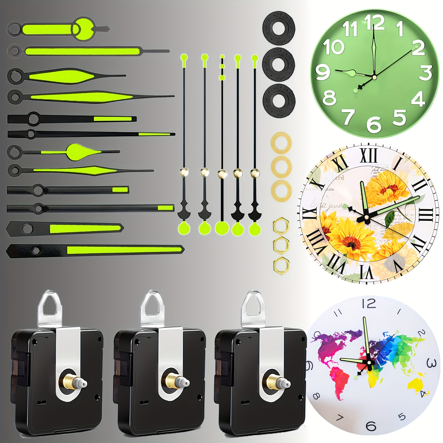 High Torque Clock Workings And Hands Clock Hands 6-Pack High - Main Image