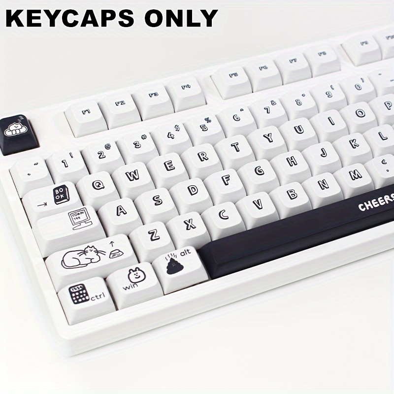 Original Design Pretty Cat Keycap MDA Profile PBT 135 Keys/Sets