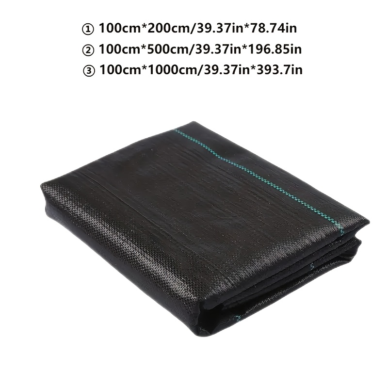 Heavy-duty Black Garden Weed Control Fabric In Multiple Sizes, Suitable For Gardening, Fruit, Vegetable, Lawn, And Yard Use, As Well As Greenhouse Mulch