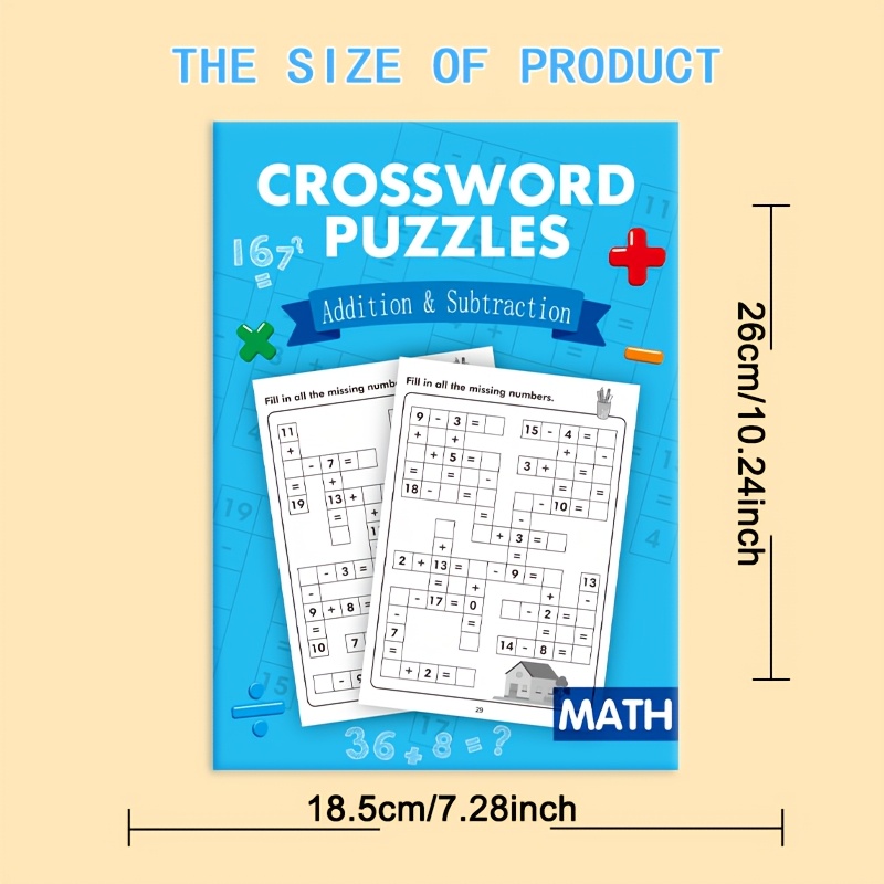 Image of A Workbook Featuring 32 Pages To Addition And Subtraction, Including Mental Math Exercises, Interactive Puzzles, And Daily Tasks. Sturdy Paper