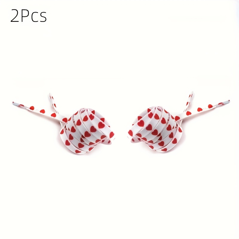 2pcs 120cm Heart Pattern Shoelaces With Cute - / / Color Options, Compatible For Sneakers,,, Flat Shoes - & Stylish Lace Replacement For & (120cm Per Pack)